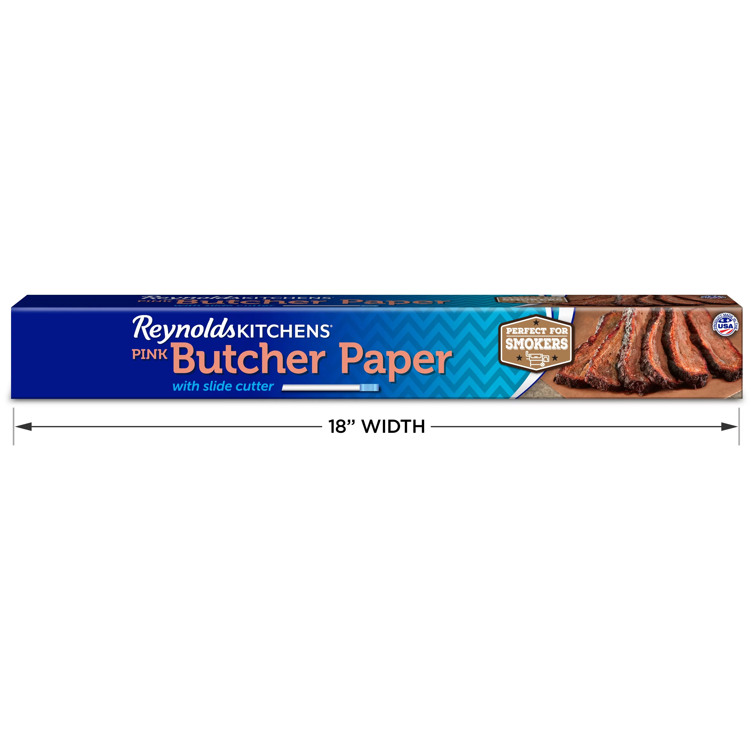 Reynolds Kitchens Pink Butcher Paper Wrap with Slide Cutter, 225 Square Feet