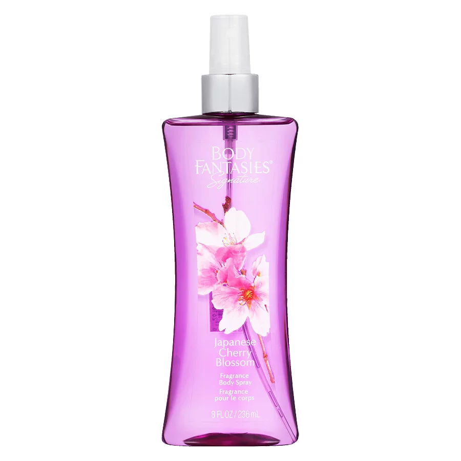 Body Fantasies Signature Japanese Cherry Blossom Body Spray By Parfums De Coeur8 Oz (Pack 4)