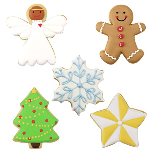 Ann Clark Cookie Cutters Christmas Cookie Cutters 3-Pc. Set Made in USA, Snowflake, Gingerbread Man, Christmas Tree