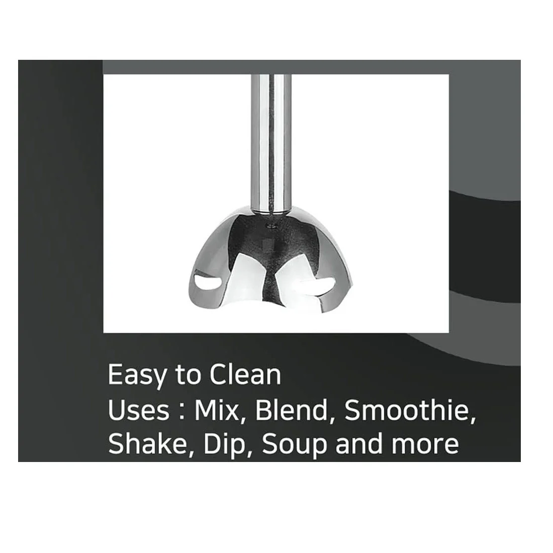 LP Living Plus Electric Hand Blender, 400W with Two speed control, Detachable Base, Kitchen Blender for Smoothie, Puree, Coffee