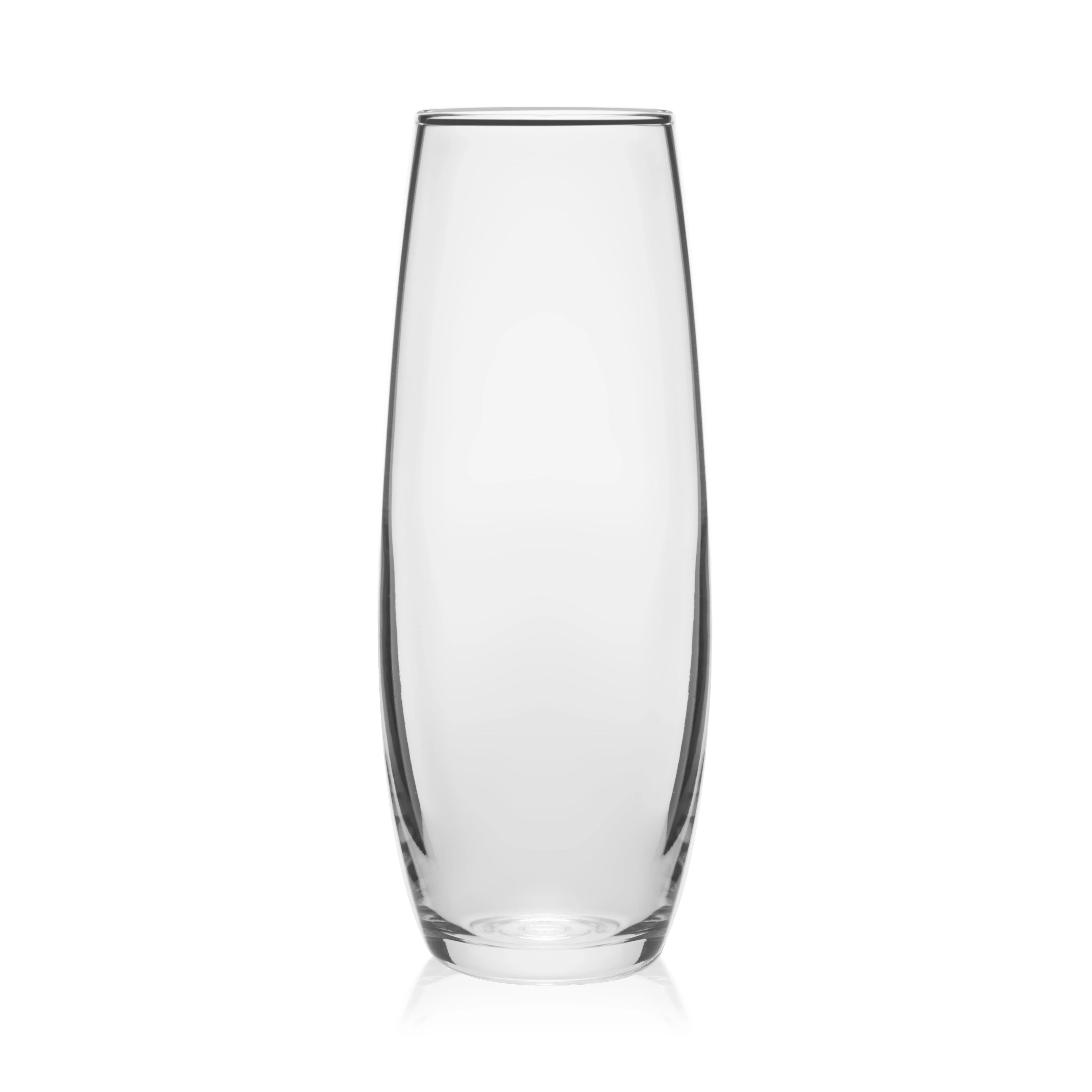Libbey Stemless Flute Glasses, 9.6-ounce, Set of 6