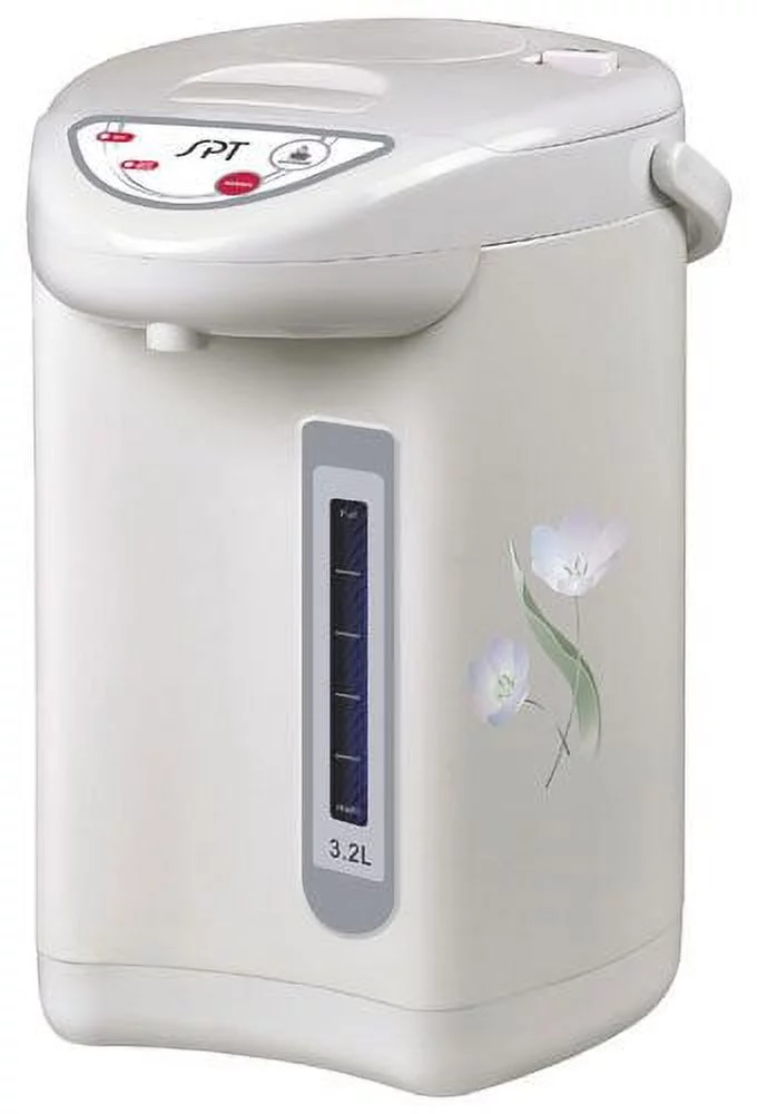 SPT Hot Water Dispenser with Dual-Pump System (3.2L), 10.2 x 10.2 x 13.4 Inch, Off White