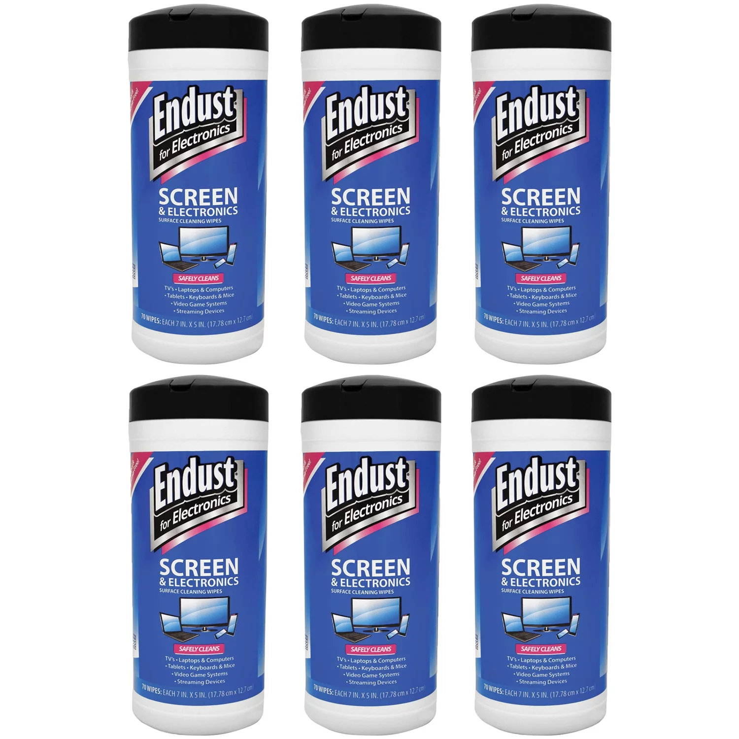 Endust for Electronics 11506P6 LCD and Plasma Pop-Up Screen Wipes