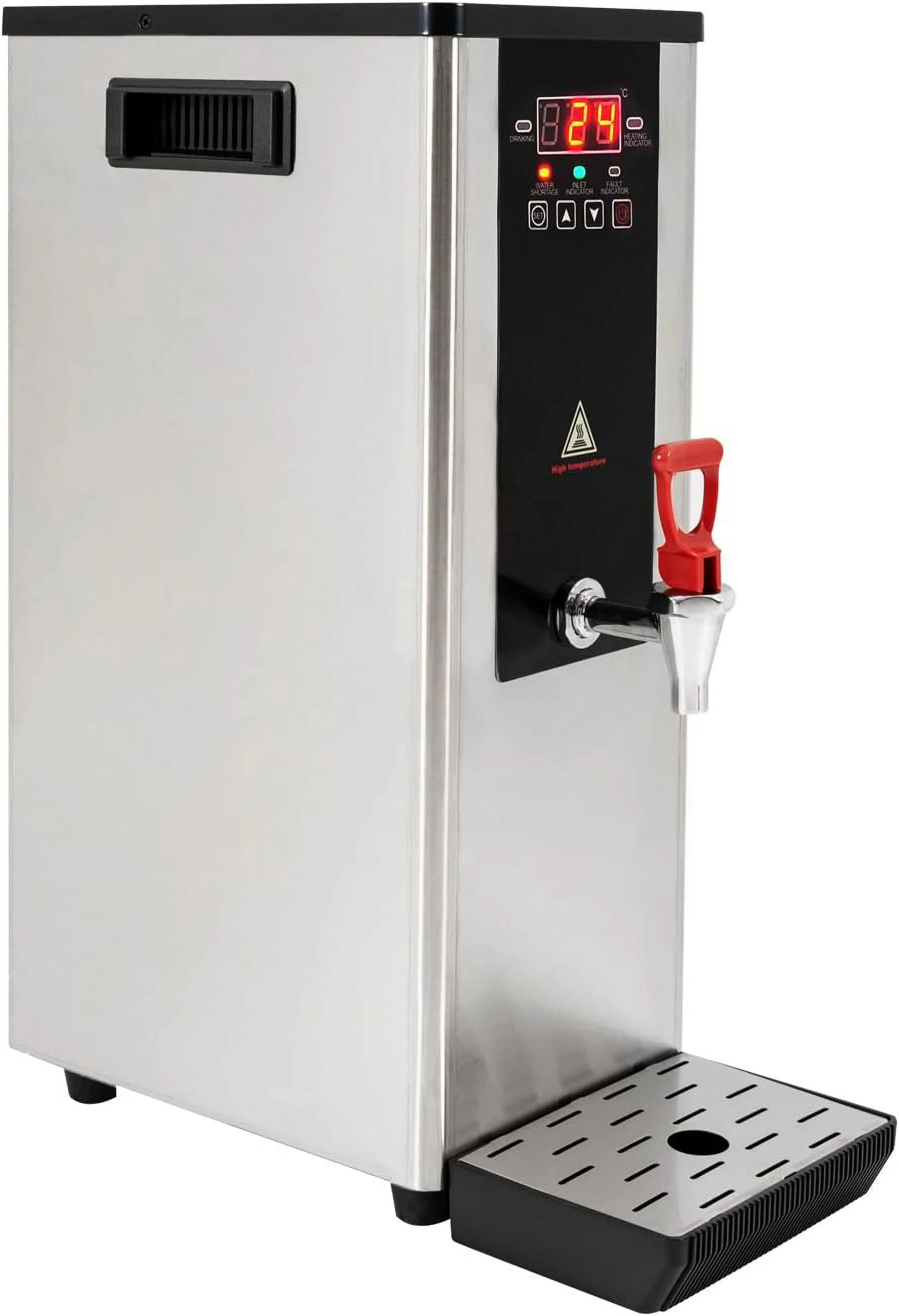 Commercial Hot Water Dispenser, 2.4KW Electric Water Boiler Dispenser 10L Full-Automatic Boiling Water Machine with LCD Display for Tea Coffee Shop - EWD-10A2