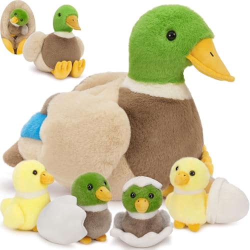 MaoGoLan 24 inch Shark Plush Toy Stuffed Animals Set for Kids, Large Hammerhead Shark with 6 Bulk Sea Creatures Inside No-Zipper Mouth, Stuffed Animal Bundle for Girls Christmas Valentine