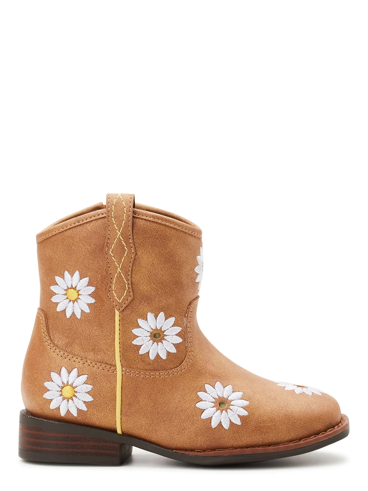 Wonder Nation Toddler Girls Light Up Daisy Cowboy Boot, Sizes 7-12