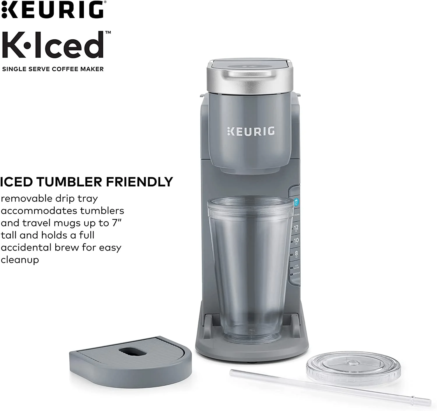 Keurig K-Iced Single Serve Coffee Maker, Gray