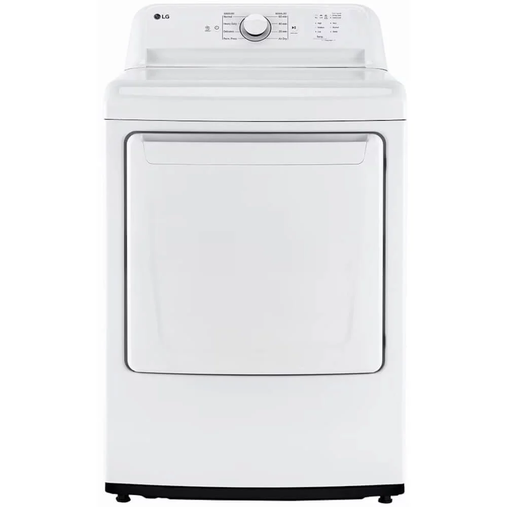 LG DLE6100W 7.3 Cu. Ft. White Front Load Smart Electric Dryer