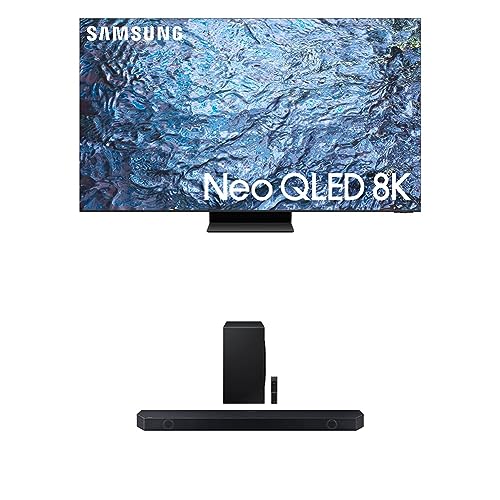 SAMSUNG 65-Inch Class Neo QLED 8K QN900C Series Mini LED Quantum HDR Smart TV with Infinity Screen, Dolby Atmos, Object Tracking Sound Pro, Alexa Built-in (QN65QN900C, 2023 Model),Titan Black
