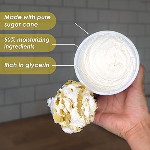 Primal Elements Sugar Scrub, Exfoliating Sugar Whip, Face and Body Cleanser, Moisturizer, Gingerbread, 10 oz Package