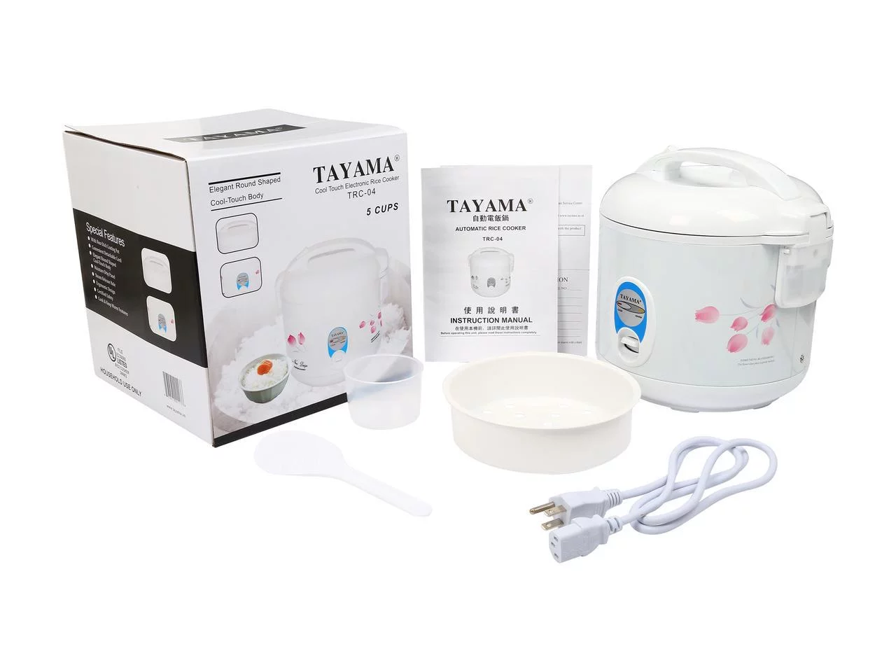 Tayama Automatic Rice Cooker & Food Steamer 5 Cup