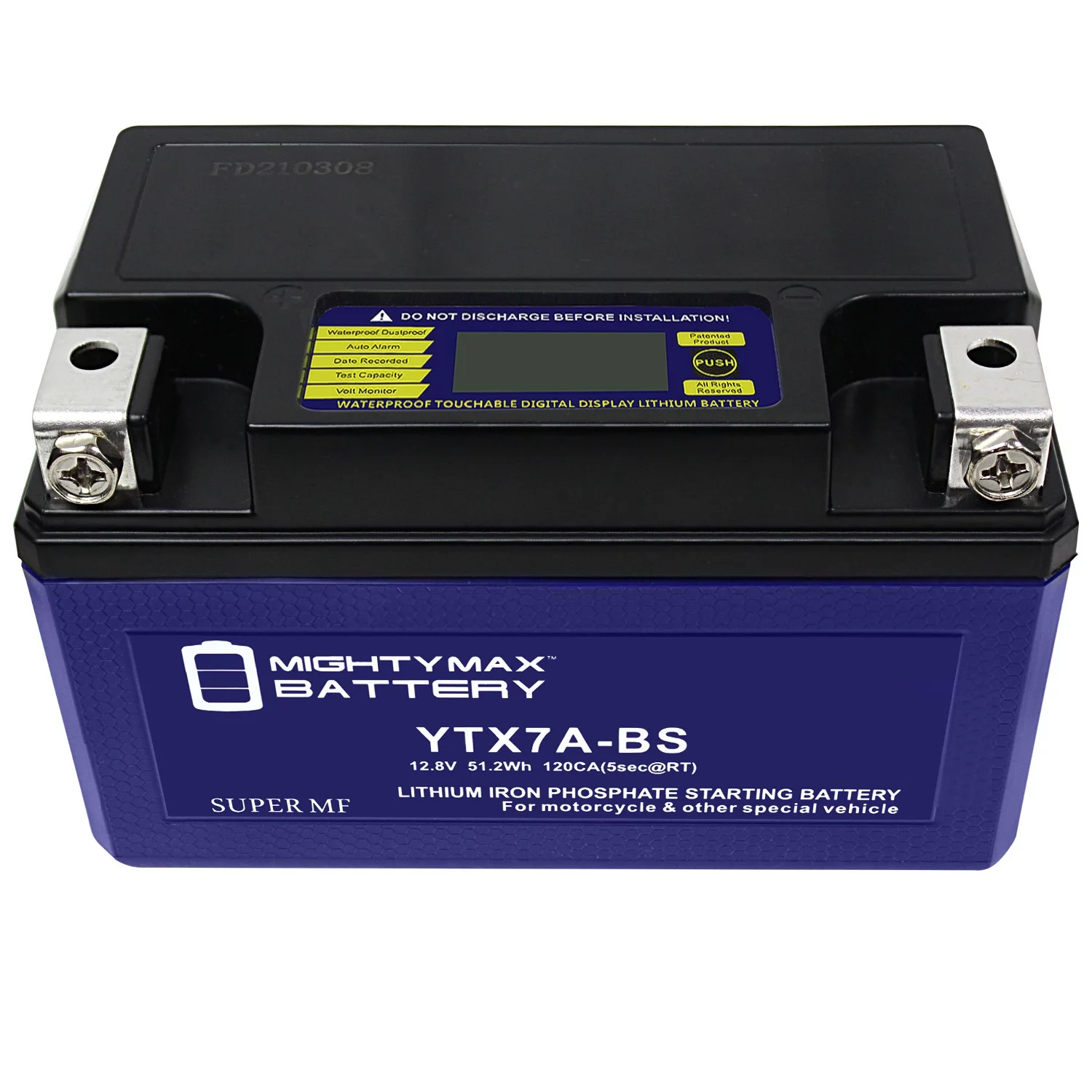 YTX7A-BS Lithium Replacement Battery Compatible with Go-Kart Exide 7A-BS - 2 Pack