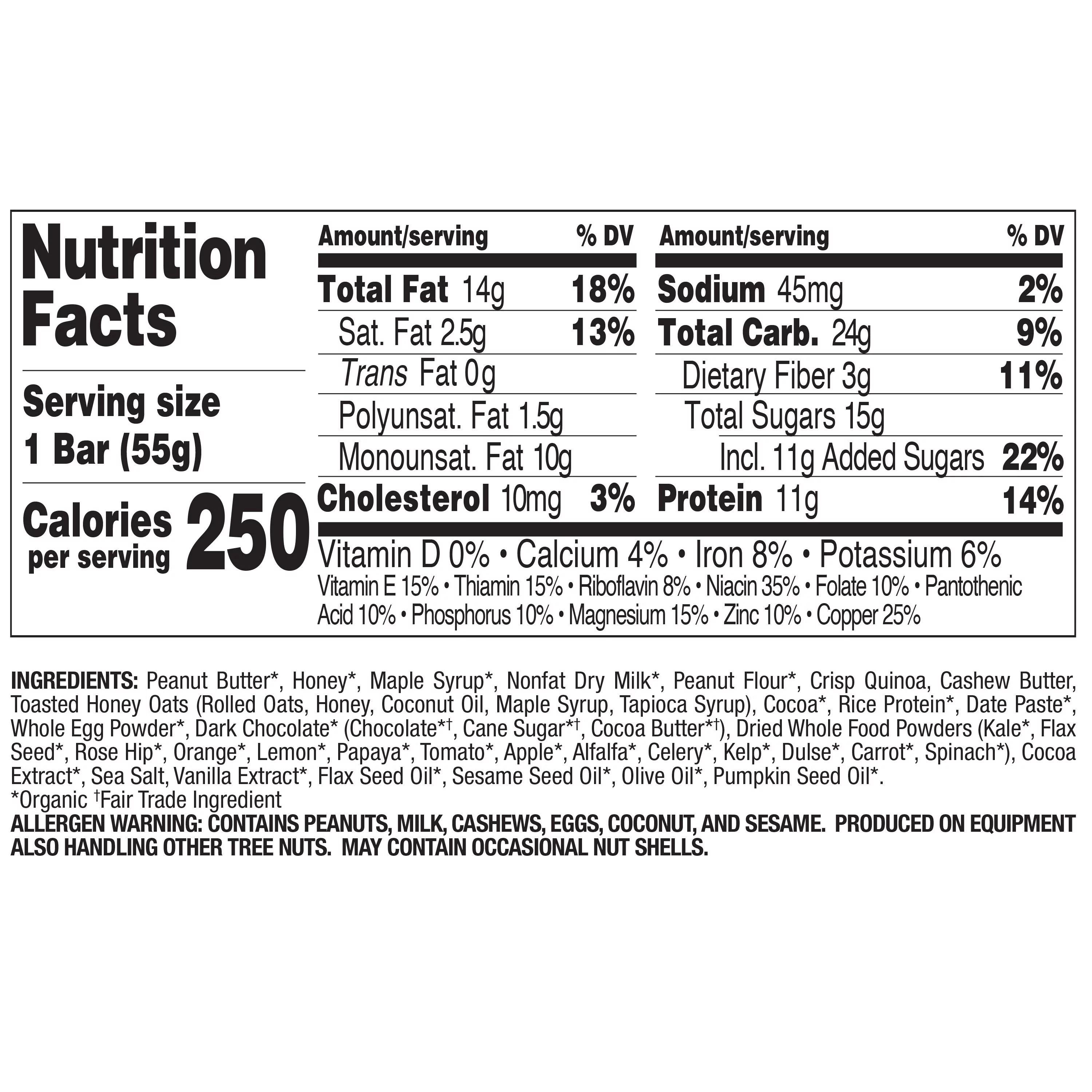 Perfect Bar Layers, Crispy Peanut Butter & Chocolate, 16 Count