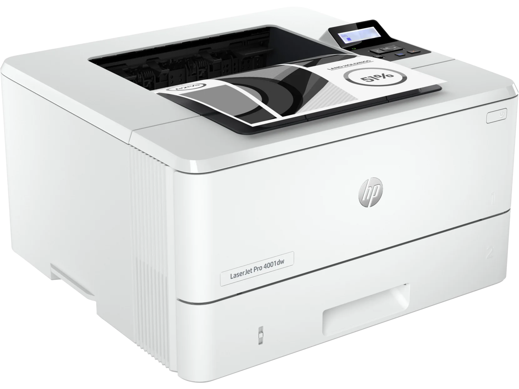 HP LaserJet Pro 4001dw Laser Printer, Black And White Mobile Print Up to 80,000