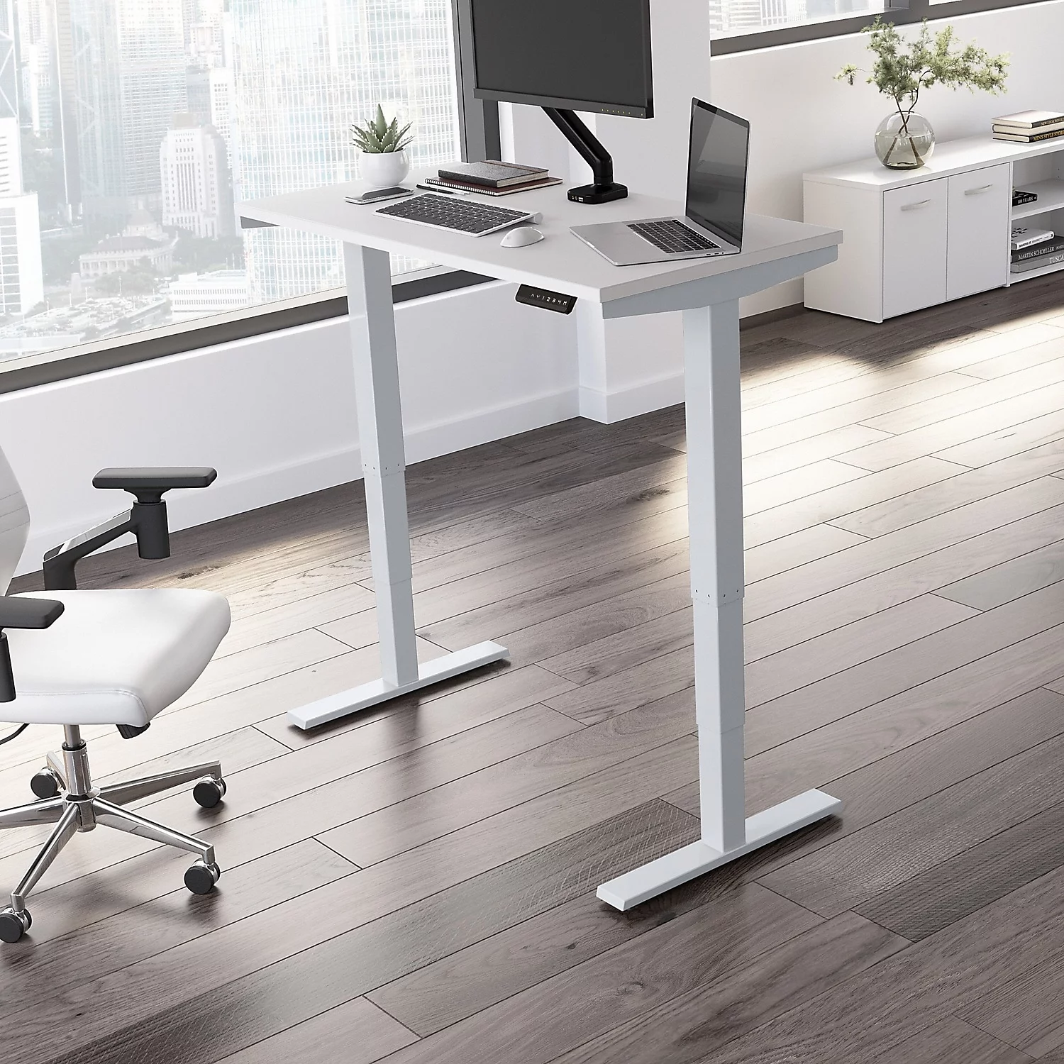 Move 40 Series 48W Height Adjustable Desk in White - Engineered Wood