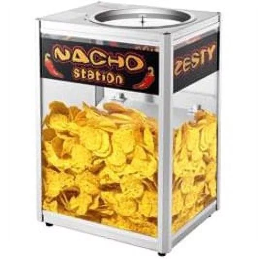 Nacho Machine Food Warmer ? Countertop Display Case and Merchandiser for Tortilla Chips Peanuts and Popcorn by Great Northern Popcorn
