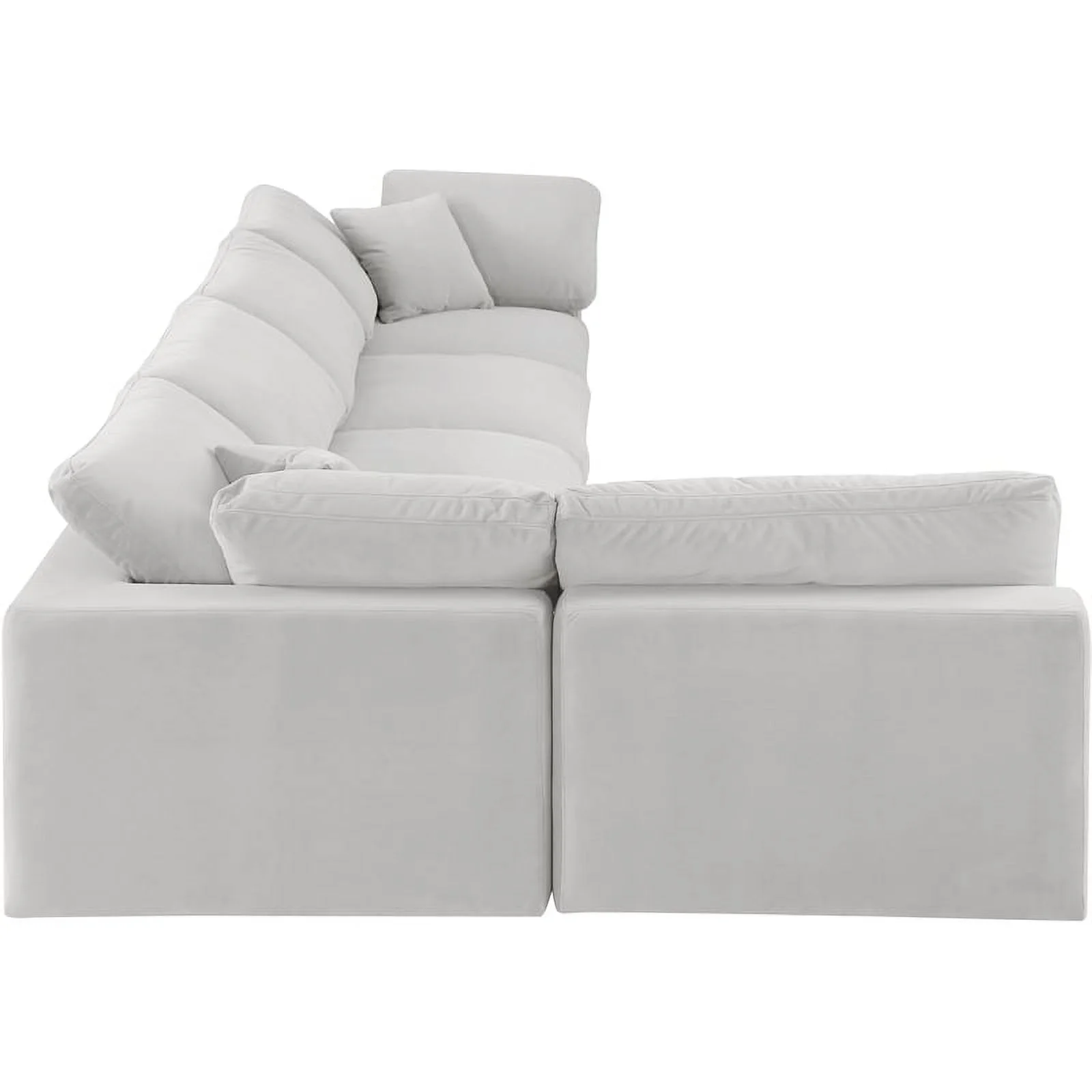 Meridian Furniture Comfy Cream Velvet Modular Sectional