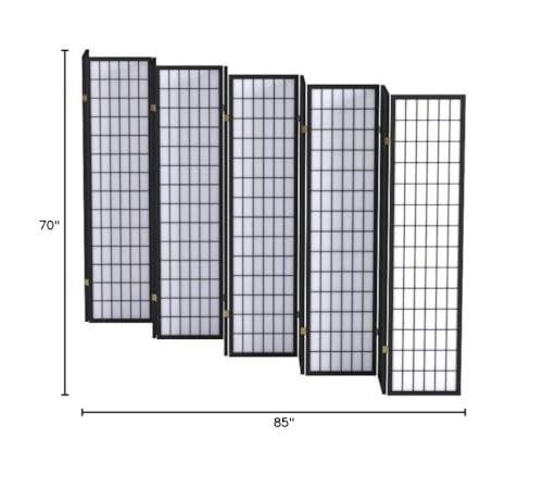 Panel Shoji Screen Room Divider 3-10 Panel (3 Panel, Black, White, Cherry, Natural)