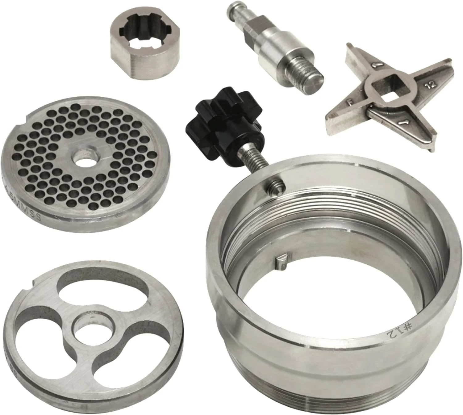 Products #12 Dualgrind Adapter, Stainless Steel Meat Grinder Attachment, Ideal For Frequent Use