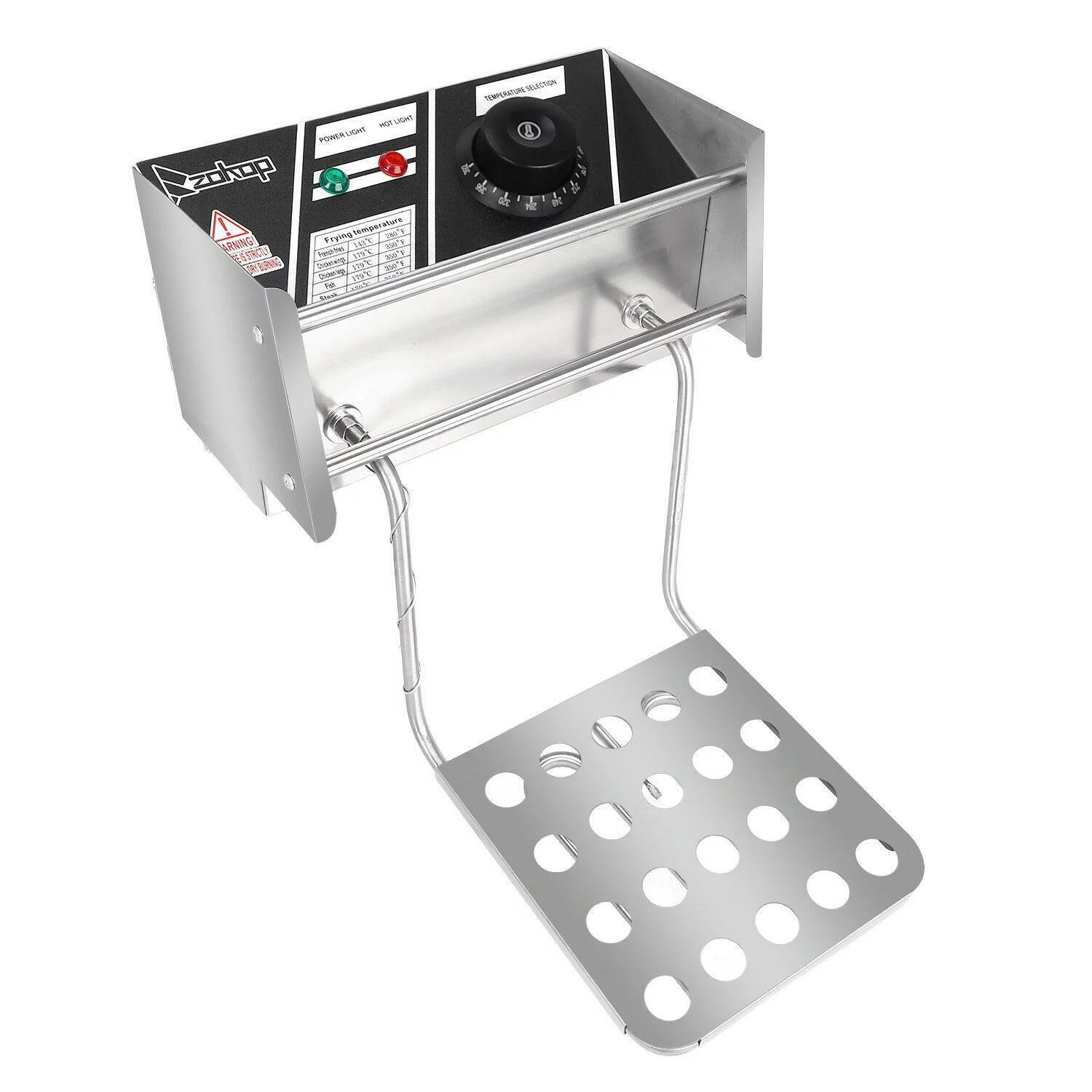 Electric Deep Fryer w/ Stainless Steel Design and 2 Fry Baskets, 5000W, 12L