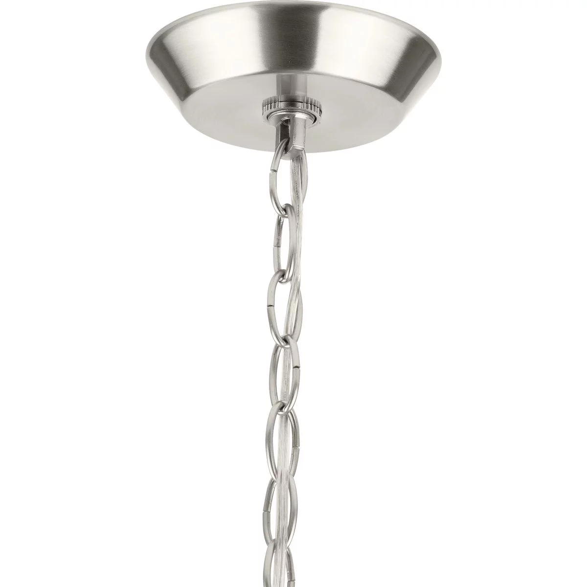 Lassiter Collection Five-Light Brushed Nickel Clear Glass Modern Chandelier Light