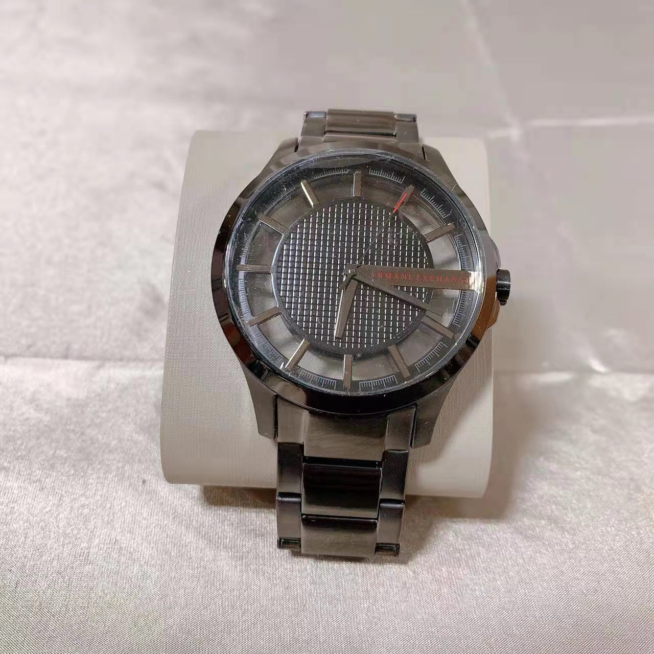 Black Stainless Steel Mens Watch AX2189