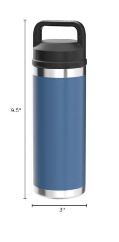 YETI Rambler 18 oz Bottle, Vacuum Insulated, Stainless Steel with Chug Cap, Sandstone Pink