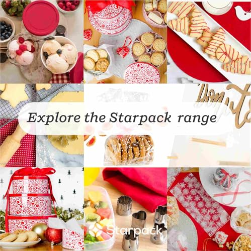 Starpack 'Bake me Happy' Christmas Cookie Cutters Set (18 pcs) - Holiday Cookie Cutters Variety Pack -Cookie Cutter Shapes Gingerbread Man, Star, Snowflake, Tree & Others - Metal Cookie Cutters