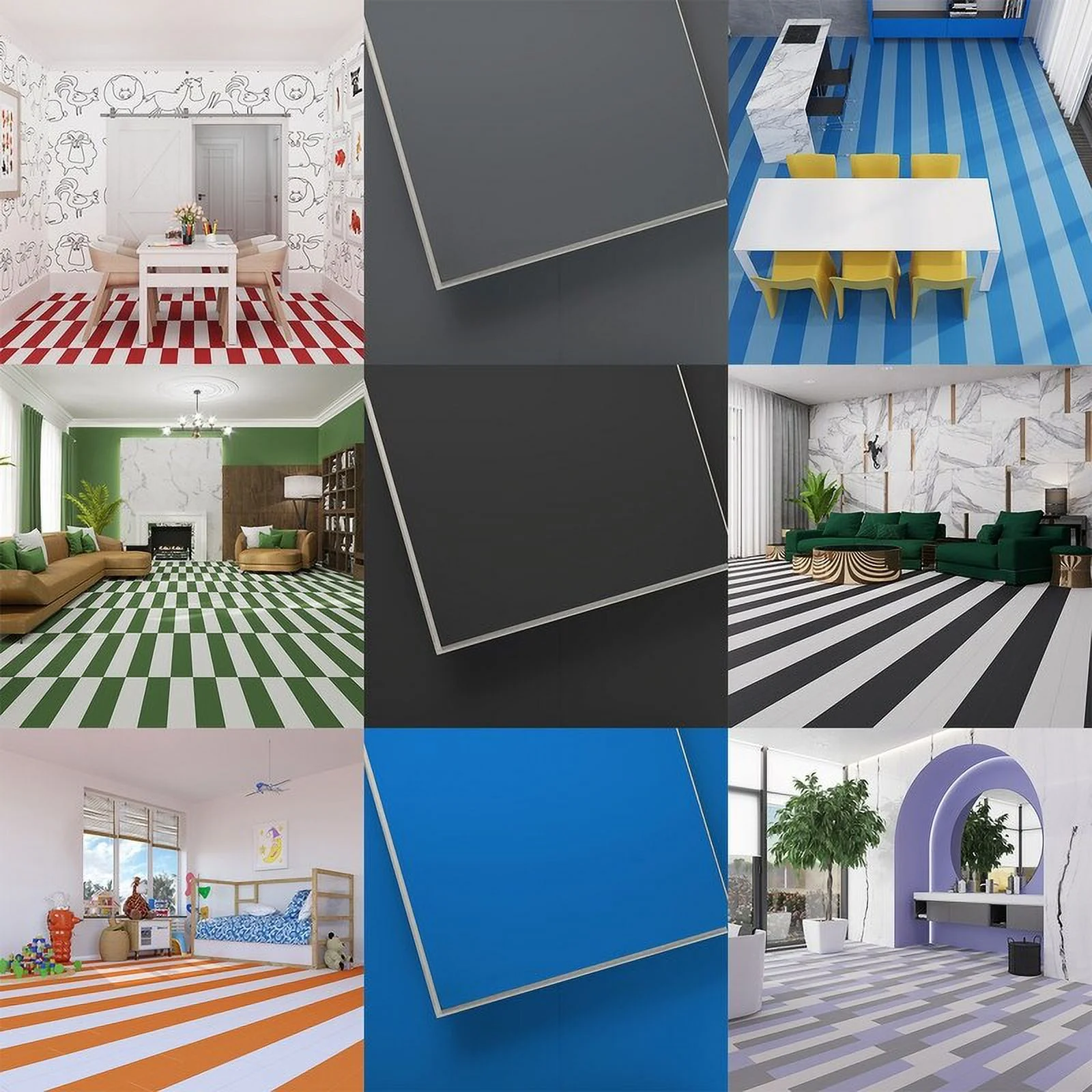 Lucida Surfaces Lucida Interlocking Flooring Solid Color Look Planks 13 Sq. Feet. Pate Sample Size