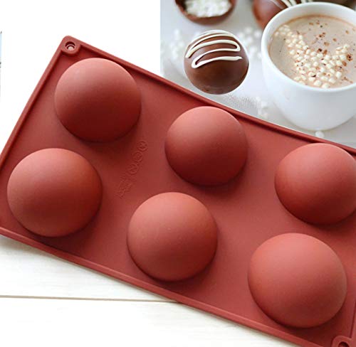 Hot Chocolate Bomb Mold Silicone Large Chocolate Sphere Mold Chocolate Ball Molds Silicone Hot Cocoa Bomb Molds 2.5