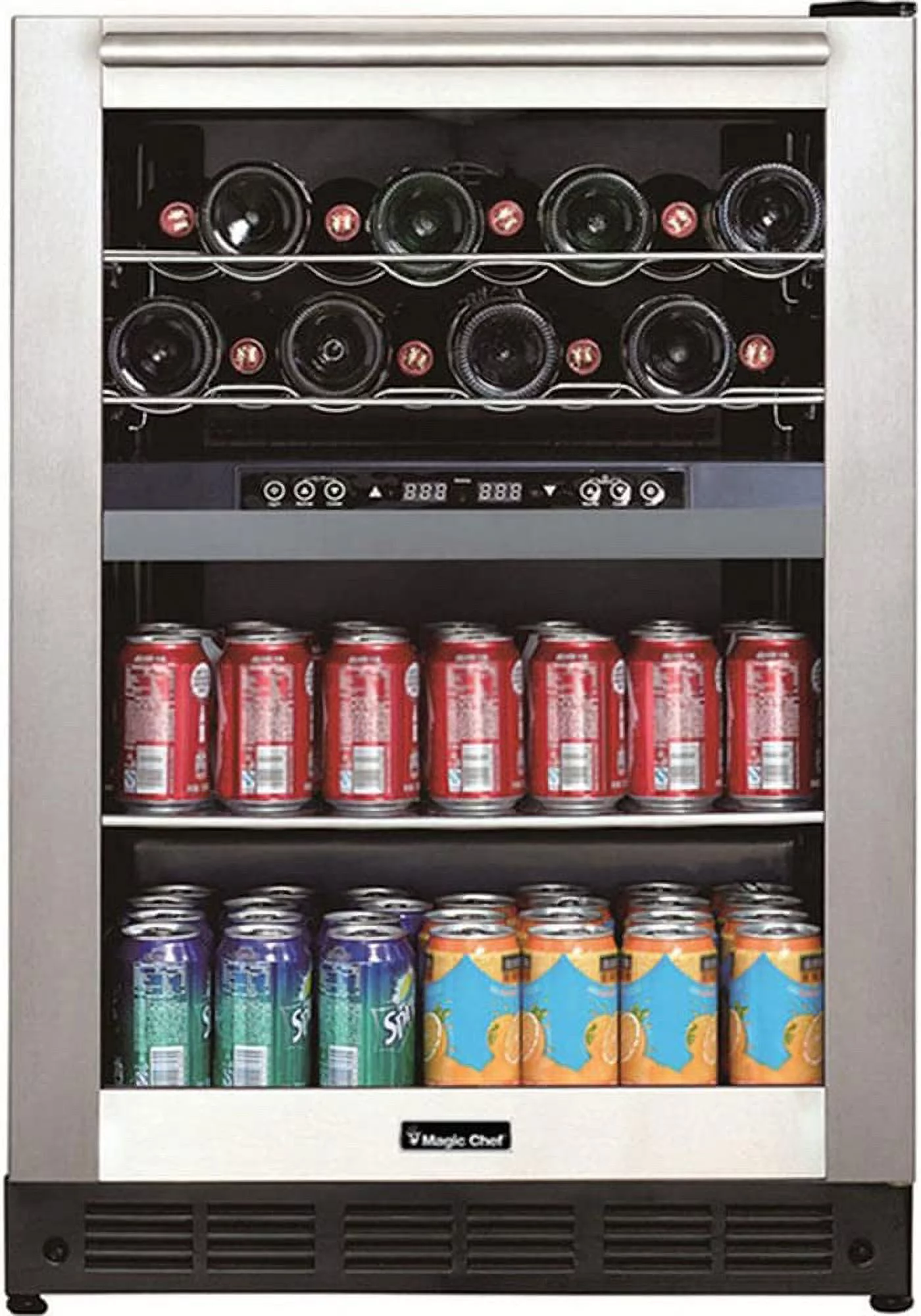 Magic Chef 24 Inch Wine and Beverage Center - Stainless Steel / Black - BTWB530ST1 24 Inch Wine & Beverage Center