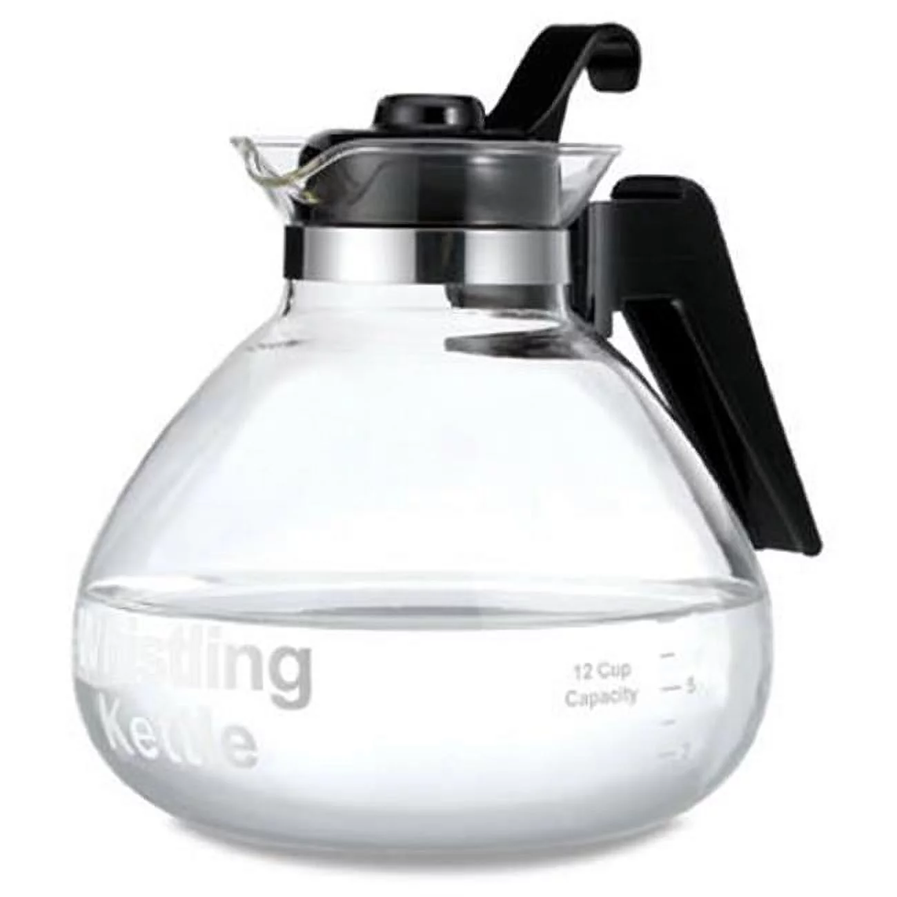 Medelco WK112 Glass Stove Top Whistling Kettle, 12 Cup, Pack of 4