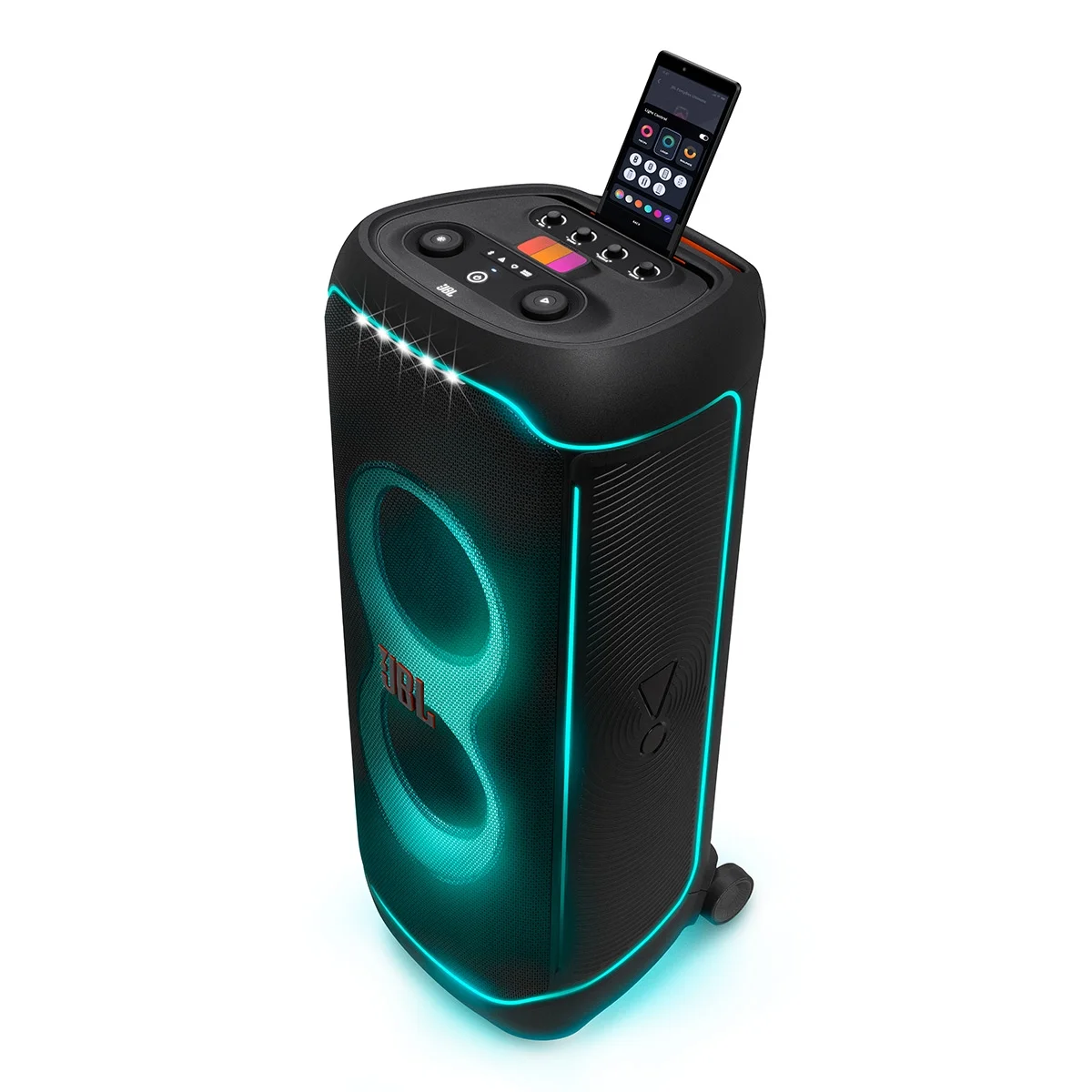 JBL Party Box Ultimate Waterproof Wi-Fi Party Speaker with Dolby Atmos, Instrument Inputs, & Lighting Effects