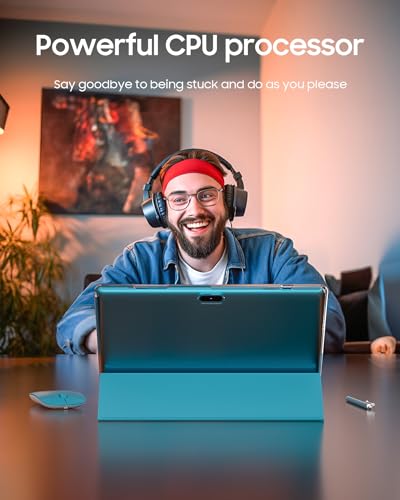 ATOZEE 10 in Tablet 2 in 1 Android 14 Tablets with Keyboard 10 inch Tabletas, Include Mouse Stylus Pen Case, 6000mAh 6GB+32GB ROM 1TB Expandable Tableta, 2MP+8MP Dual Camera, WiFi-6 BT Tablet PC.