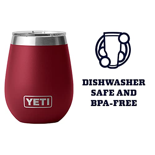 YETI Rambler 10 oz Wine Tumbler, Vacuum Insulated, Stainless Steel with MagSlider Lid, Navy