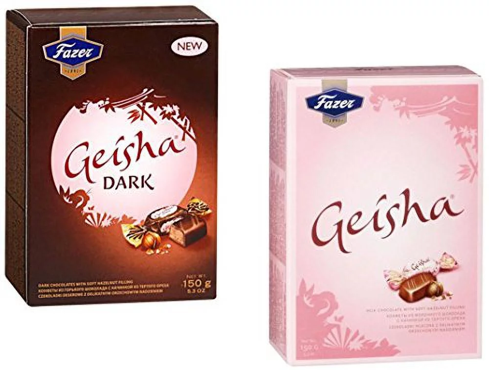 Karl Geisha Chocolates With Hazelnut Filling - 1 Each Milk Chocolate And Dark Chocolate