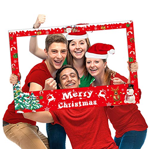 Christmas Photo Booth Props Frame Party Supplies - Xmas/Winter/Holiday New Year Decorations