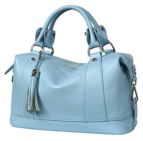 HESHE Womens Genuine Leather Handbags Purse Crossbody Satchel Tote Bags Ladies Real Leather Bags