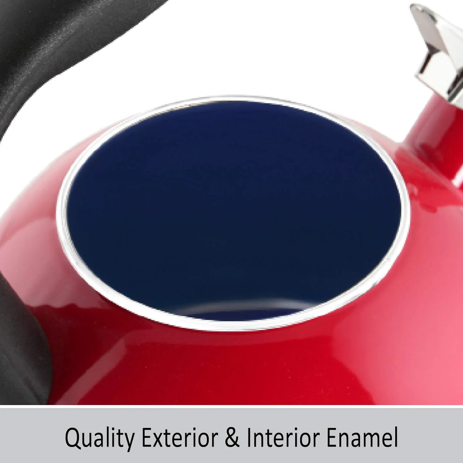 Anniversary Enamel On Steel Whistling Tea Kettle, 2 Quart (Chili Red)