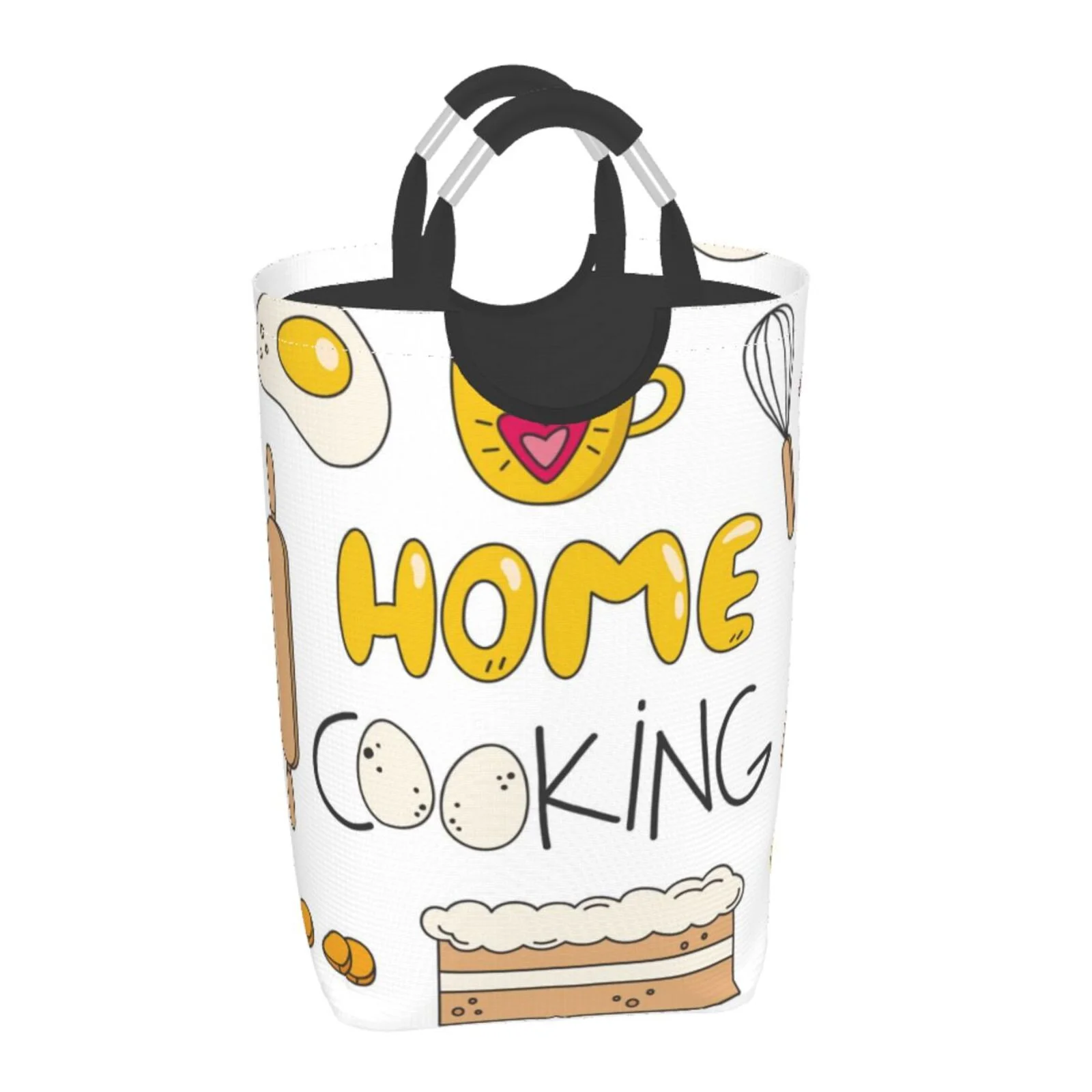 KLL Home Cooking Laundry Hamper,Large Canvas Fabric Lightweight Storage Basket Toy Organizer Dirty Clothes Collapsible Waterproof