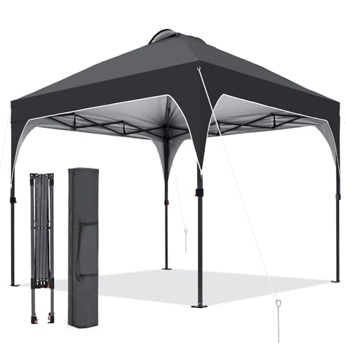 10x10 FT Pop Up Canopy, Instant Outdoor Canopy Tent with Carrying Bag, 3 Adjustable Heights - Portable for Event, Parties, Camping and More Outdoor Activities