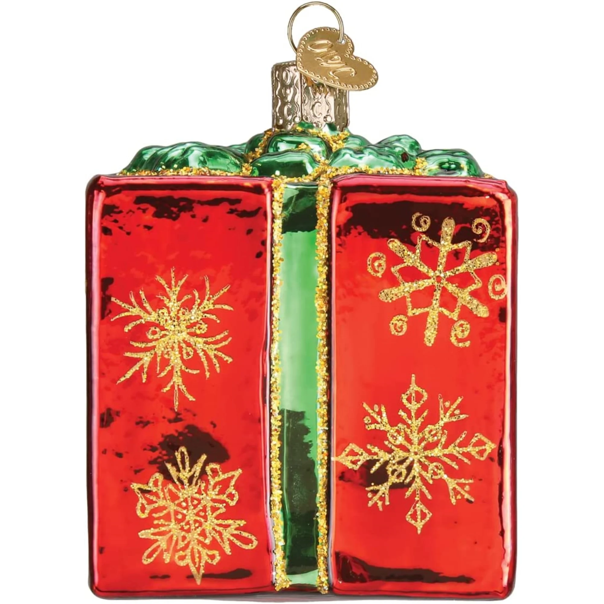 Old World Christmas Glass Blown Ornament, Red Gift Box, 3.25" (With OWC Gift Box)