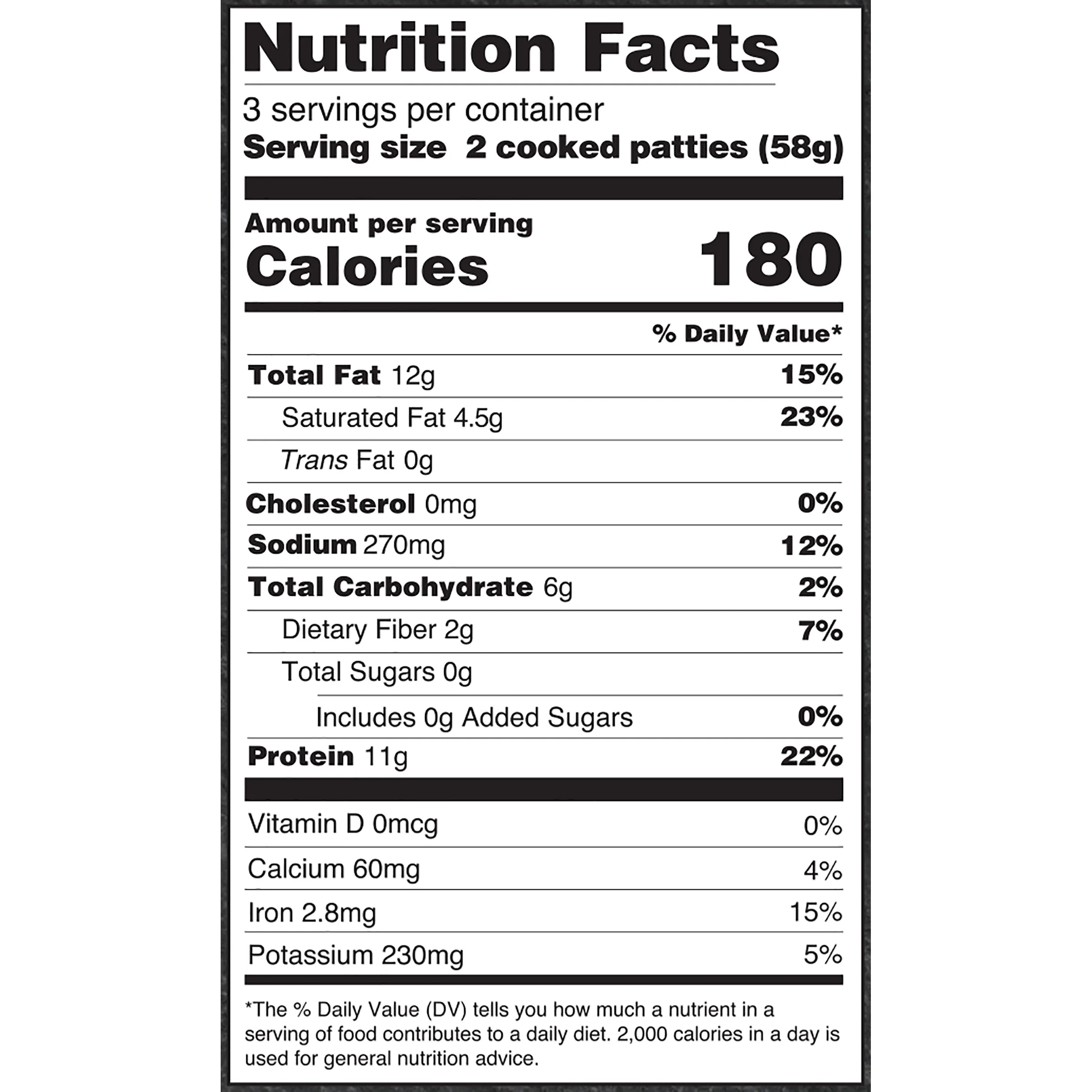 Beyond Meat Classic Breakfast Sausage Patty, 7.4 Ounce -- 12 per case.