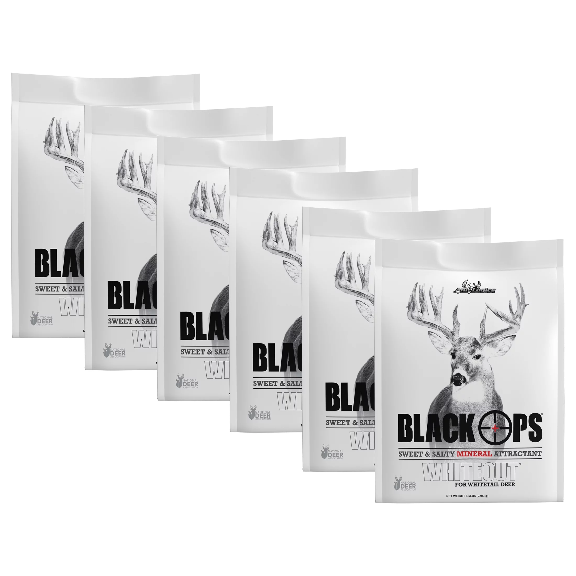 Ani-Logics Outdoors Black Ops Whiteout Deer Attractant 6.5 lb Bag, 6 Pack