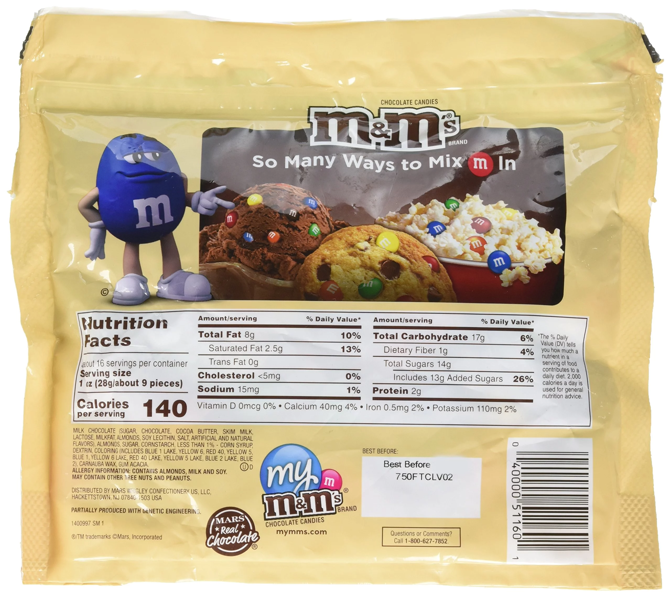 M&M,S Almond Chocolate Candy Family Size, 15.9 Ounce