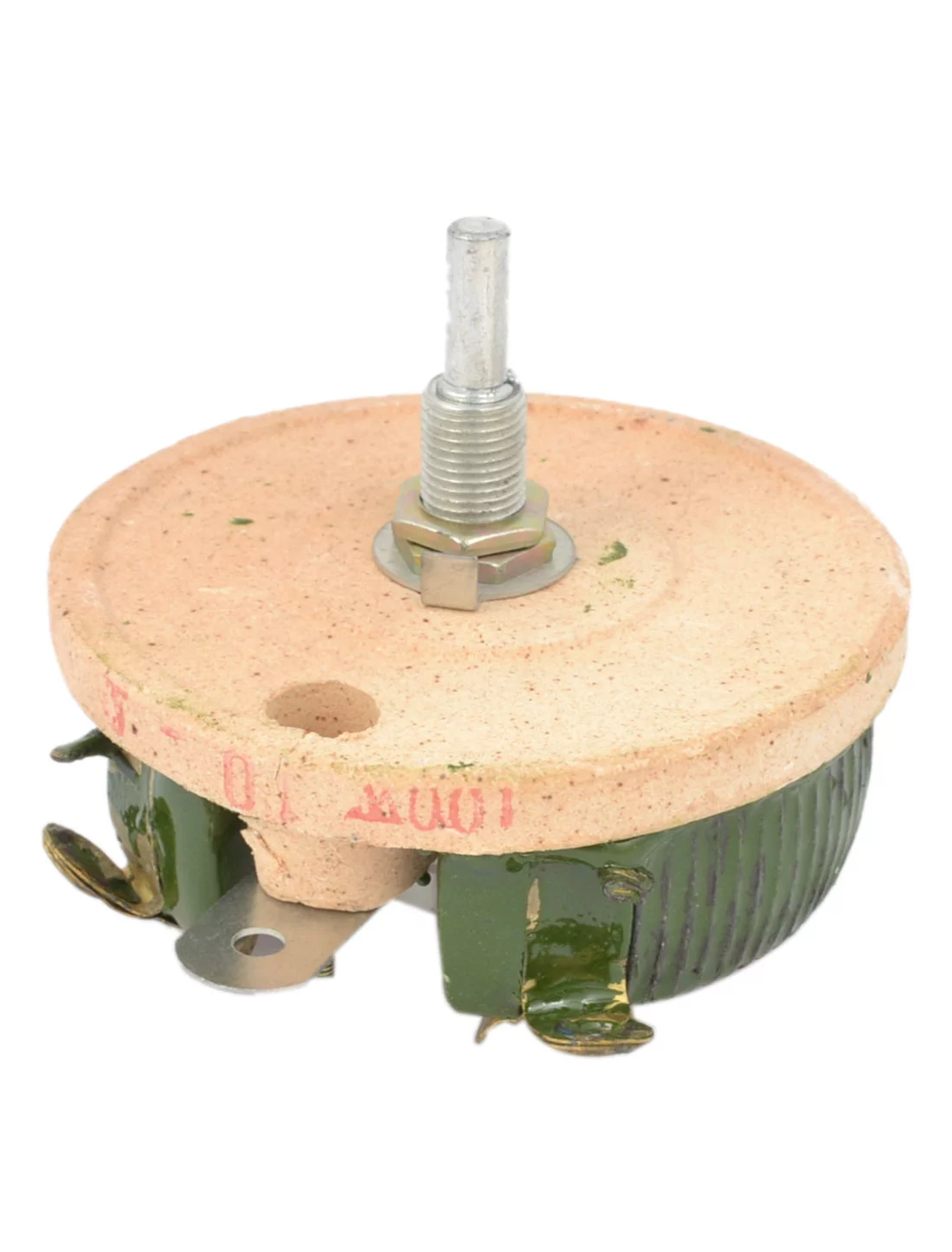 Unique Bargains 10 Ohm 100W Watt Ceramic Disk Wirewound Variable Resistor Rheostat