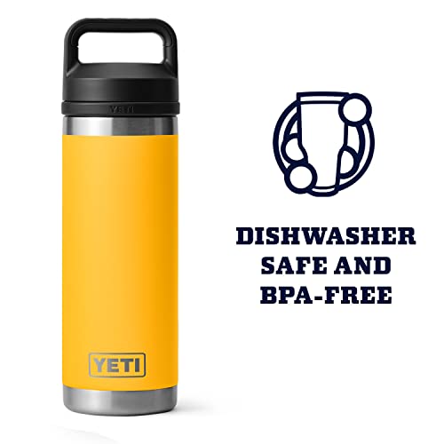 YETI Rambler 18 oz Bottle, Vacuum Insulated, Stainless Steel with Chug Cap, Sandstone Pink
