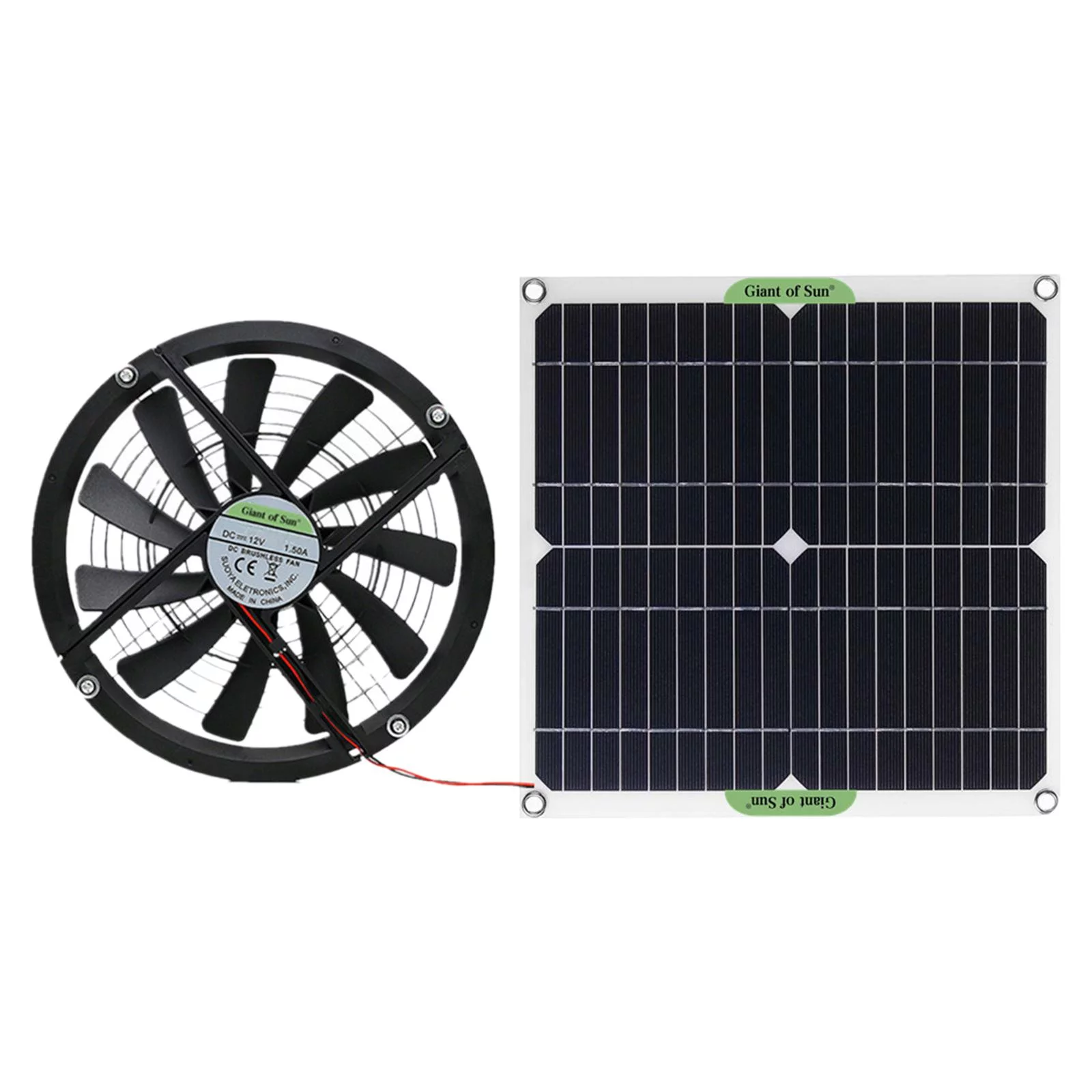 100W Solar Exhaust fan Extractor Ventilator Solar Panel Power Fan
