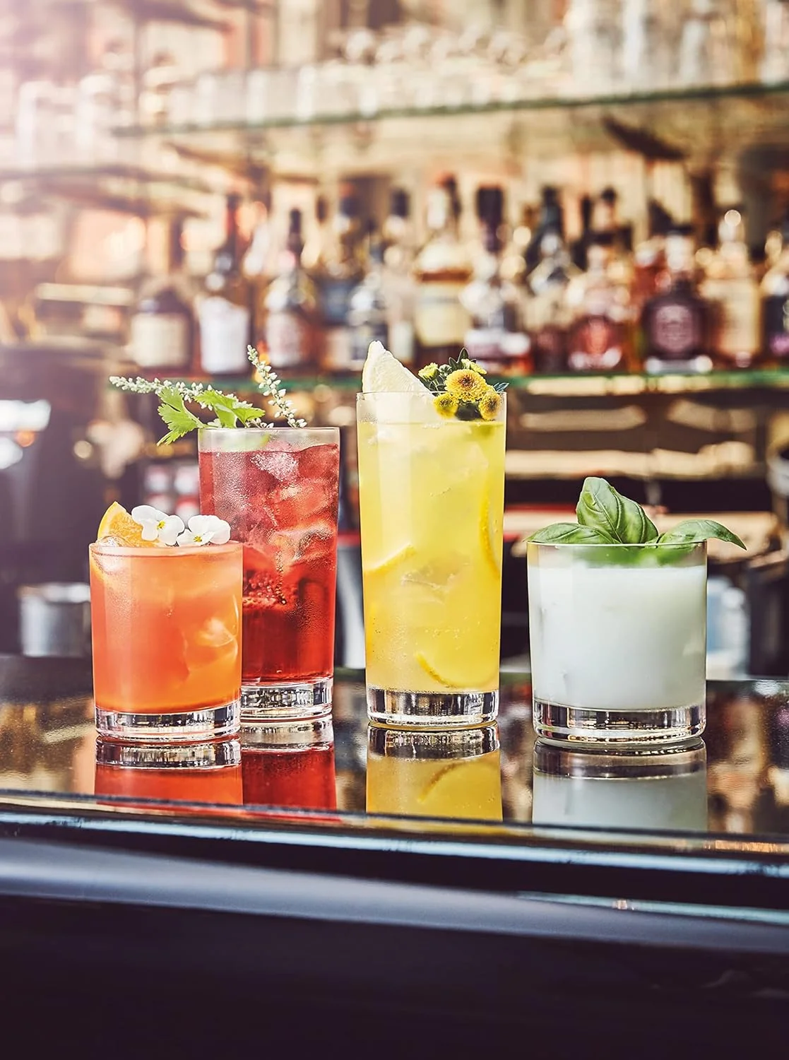 Arc Cardinal Precision Double Old Fashioned Glass With Sheer Rim, Made In USA, 13.75-Ounce, Set Of 12