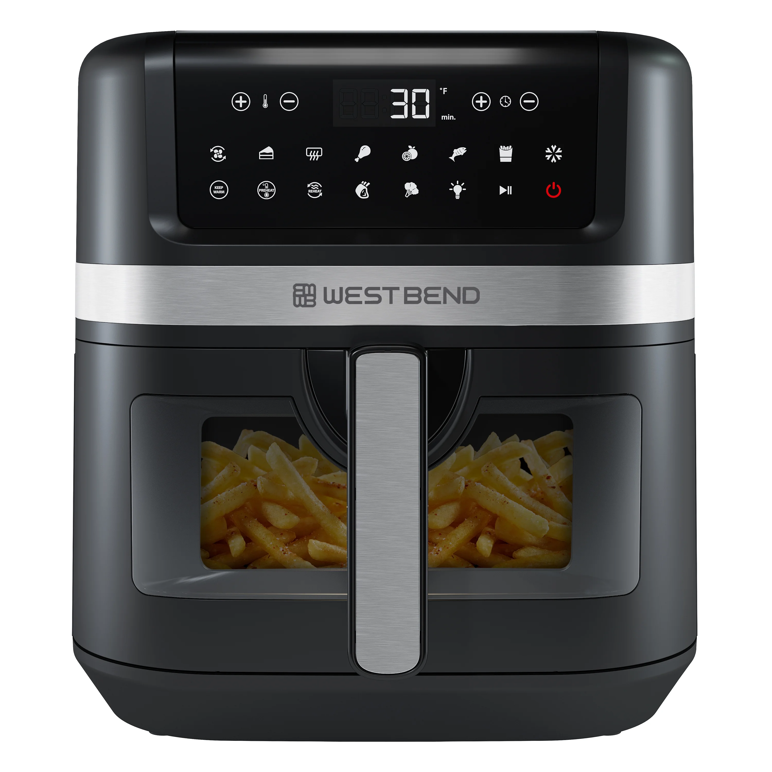 West Bend 7QT Air Fryer with 13 One-Touch Presets, in Black (AFWB7QBK13)